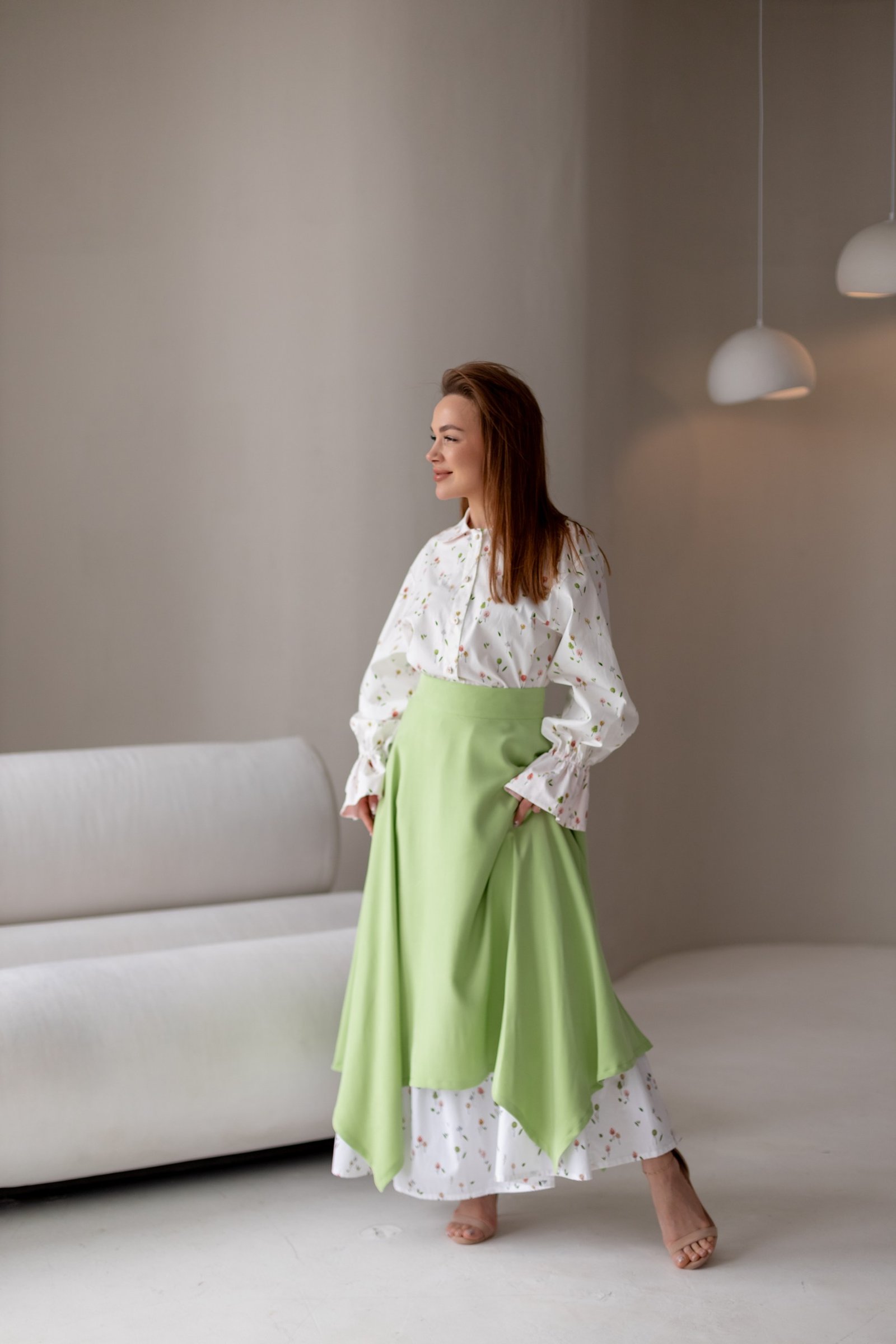 Юбка «Прохлада» в салатовом
